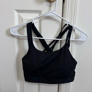 Athleta Black Strappy Sports Bra